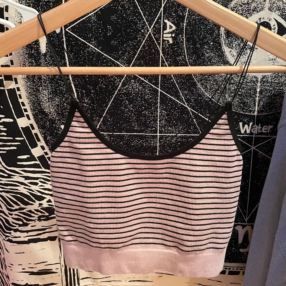 Urban Outfitters pink striped tank/cami top